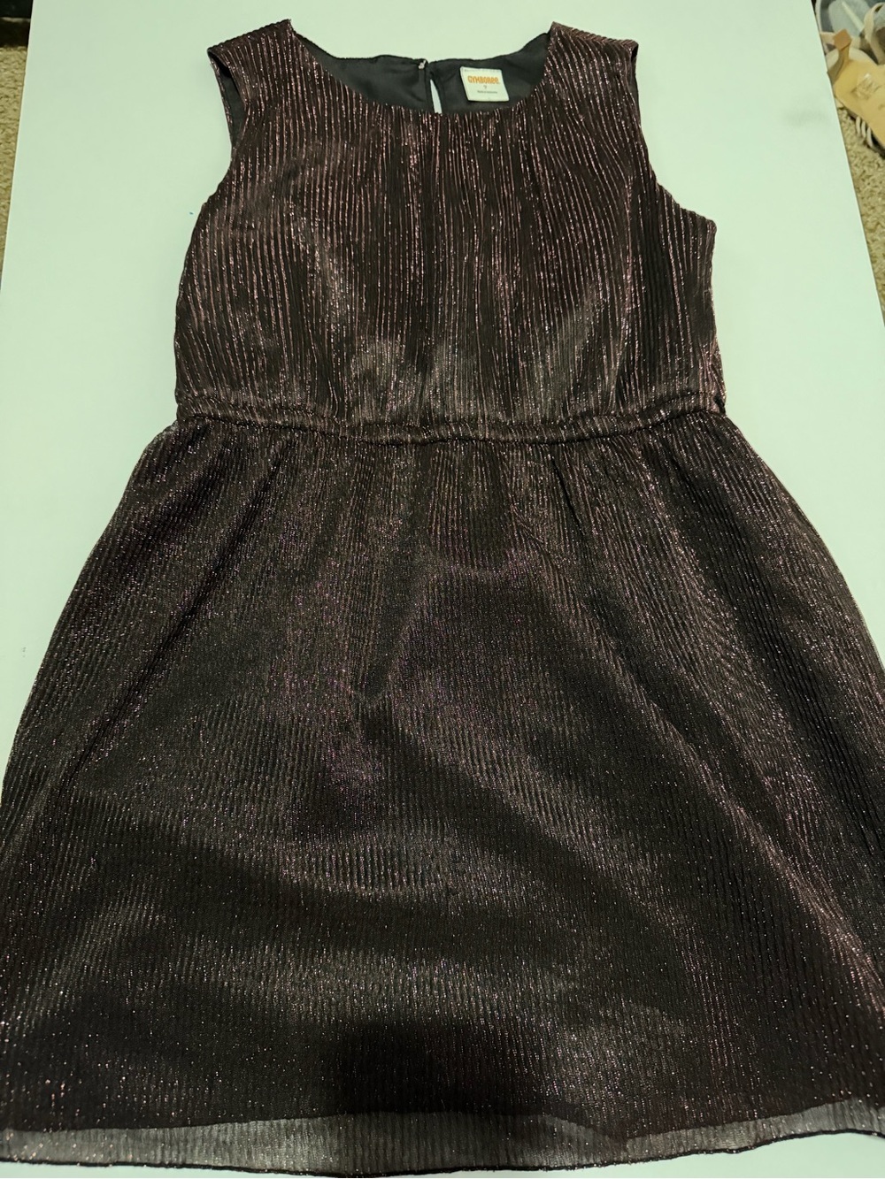 Gymboree Girls Metallic Plum Sleeveless Party Dress